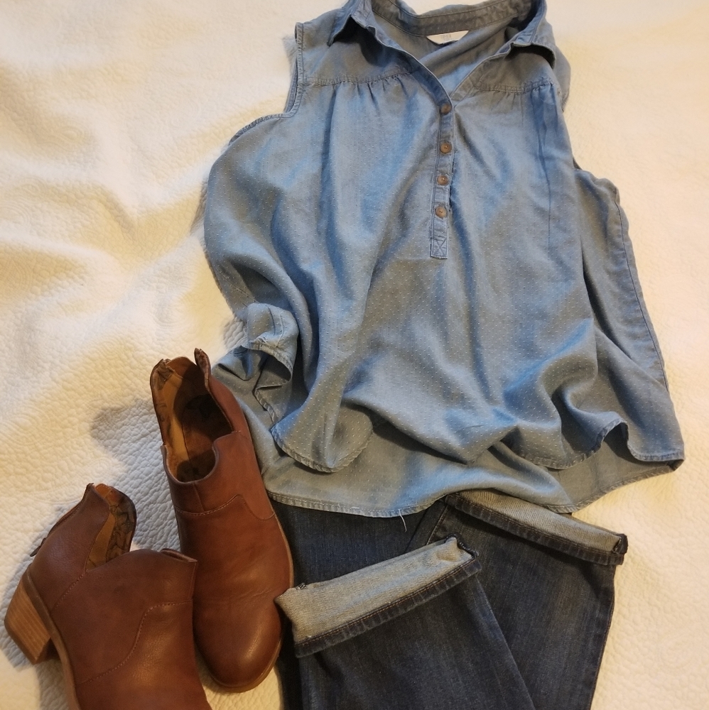 Time and true, XXL, denim tank